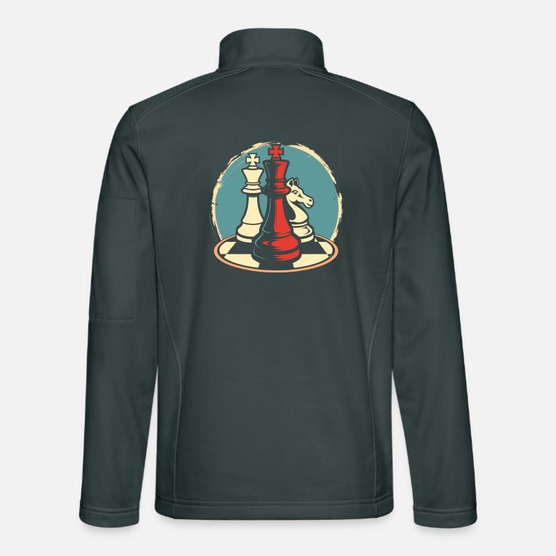 Chess Pieces Graphics Unisex Softshell Jacket