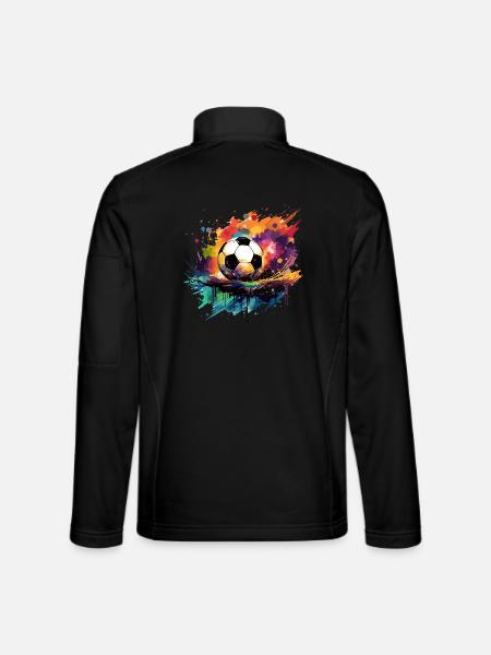Football Graffiti - Unisex Softshell Jacket - black