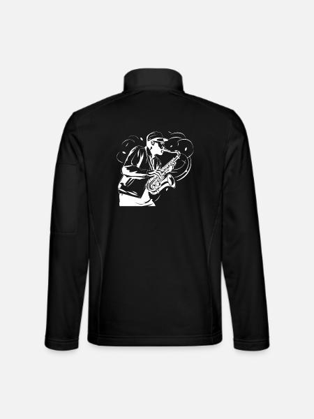 Saxophonist Sketch - Unisex Softshell Jacket - black