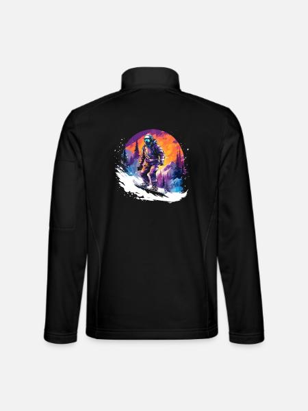 Snowboarding 80s - Unisex Softshell Jacket - black