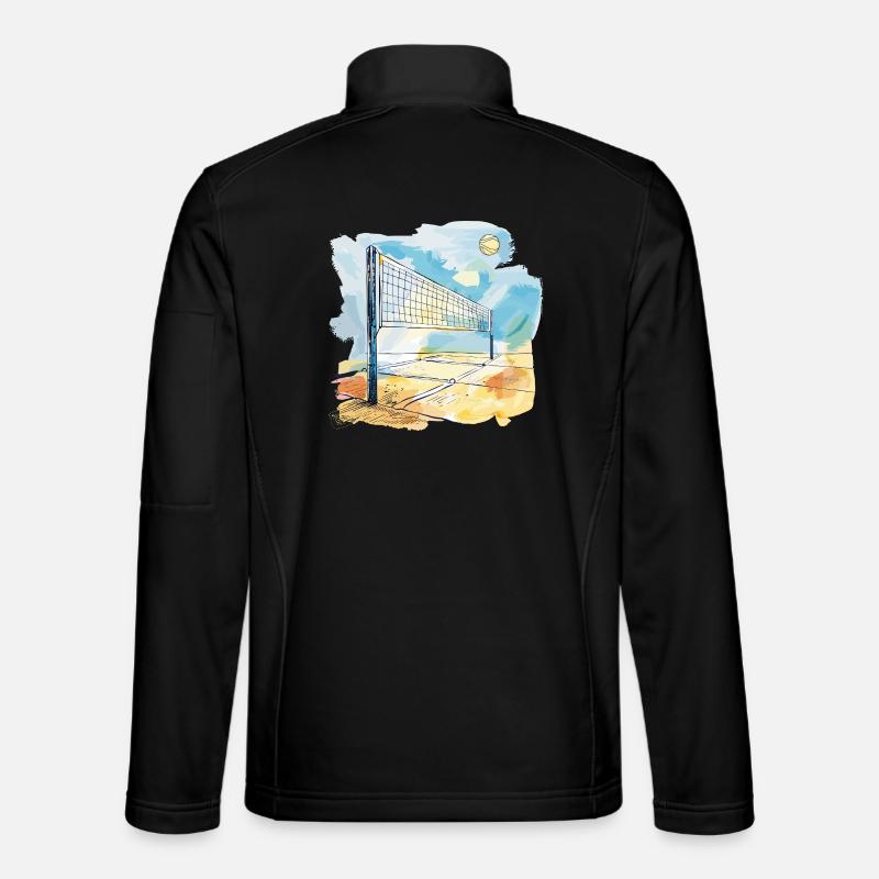 Terrain de volley-ball - Veste en tissu softshell Unisexe - noir