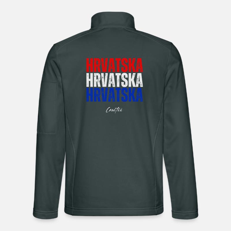 Drapeau croate, fierté croate Veste en tissu softshell Unisexe