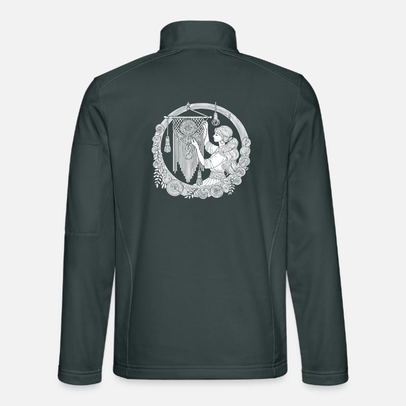 Design en macramé – Créativité et style bohème Veste en tissu softshell Unisexe