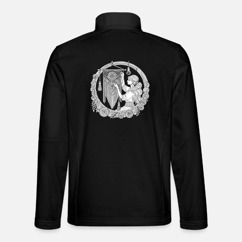 Macrame Design – Creativity & Boho Style - Unisex Softshell Jacket - black
