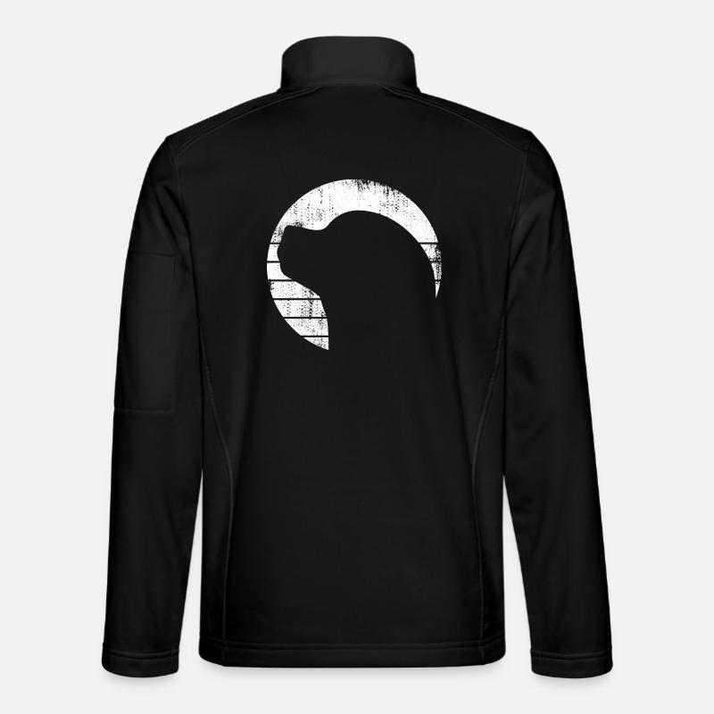 Dog Drawing - Unisex Softshell Jacket - black
