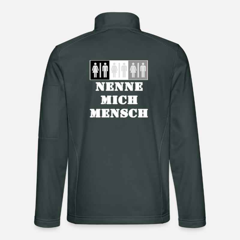 Nenne Mich Mensch Grenzzeichen Unisex Softshelljacke