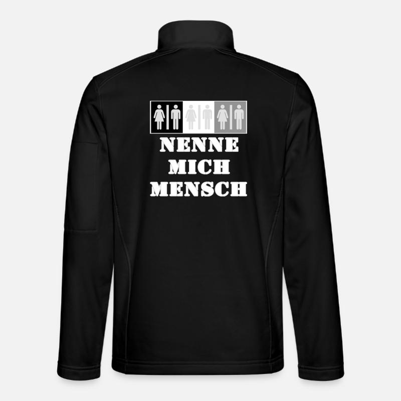 Appelez-moi Signe de limite humaine - Veste en tissu softshell Unisexe - noir