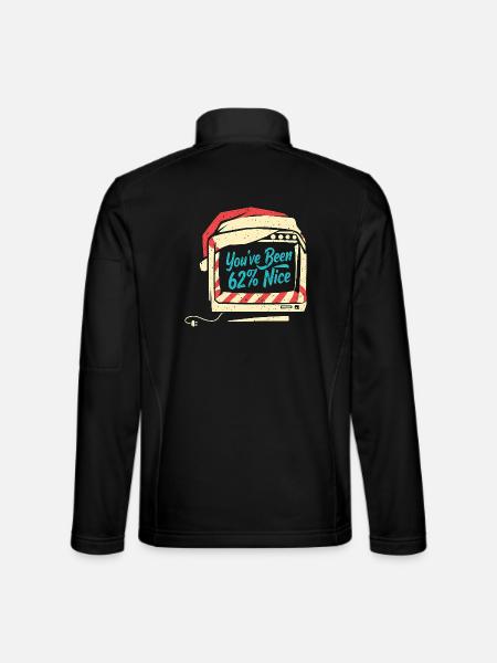 Tech Weihnachtsmann KI Humor Sarkastisch Geschenk - Unisex Softshelljacke - Schwarz - Hinten