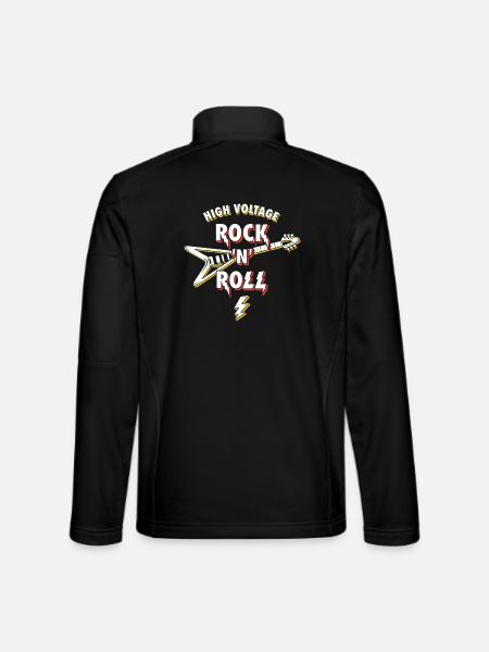 High Voltage Rock N Roll Guitar - Unisex Softshell Jacket - black - Back