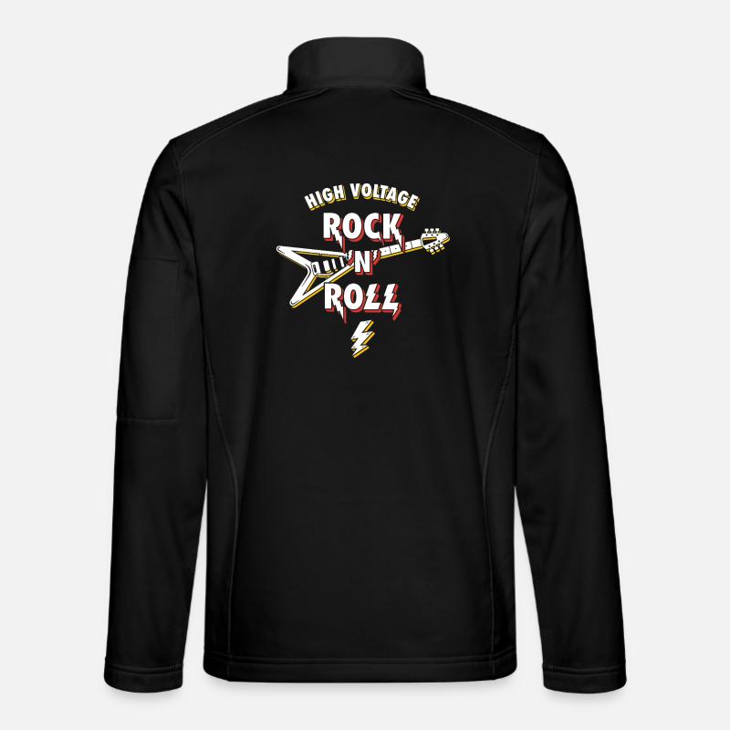 Hochspannungs-Rock'n'Roll-Gitarre - Unisex Softshelljacke - Schwarz