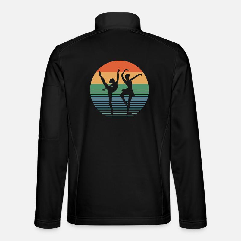 Sunset Dance Duo - Unisex Softshell Jacket - black
