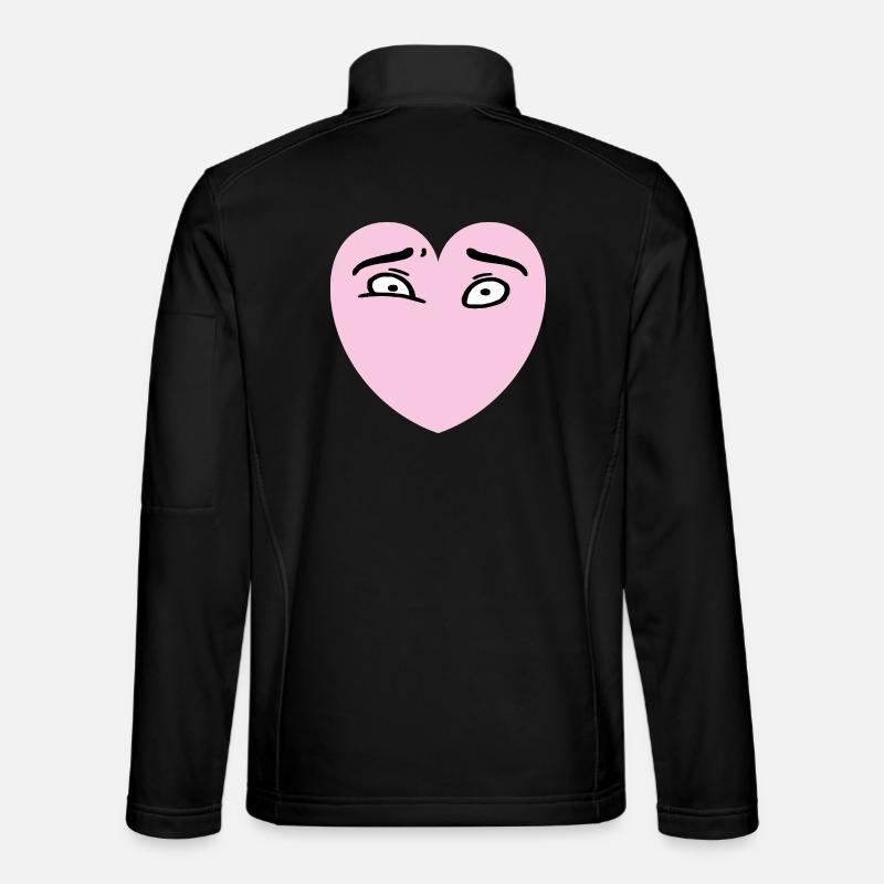 Herzaugen - Unisex Softshelljacke - Schwarz