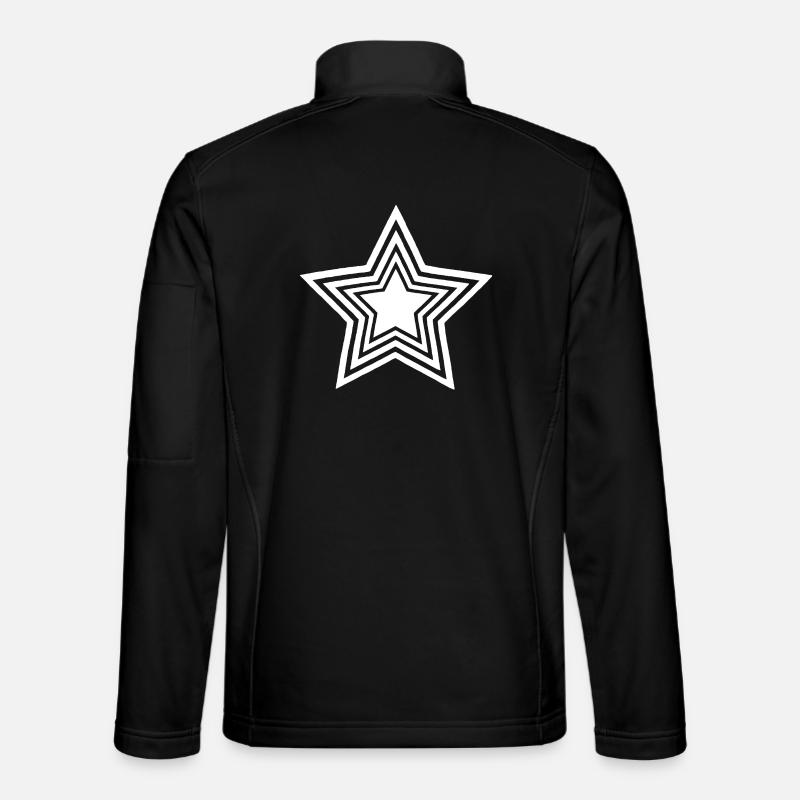 étoile blanche infinie - Veste en tissu softshell Unisexe - noir