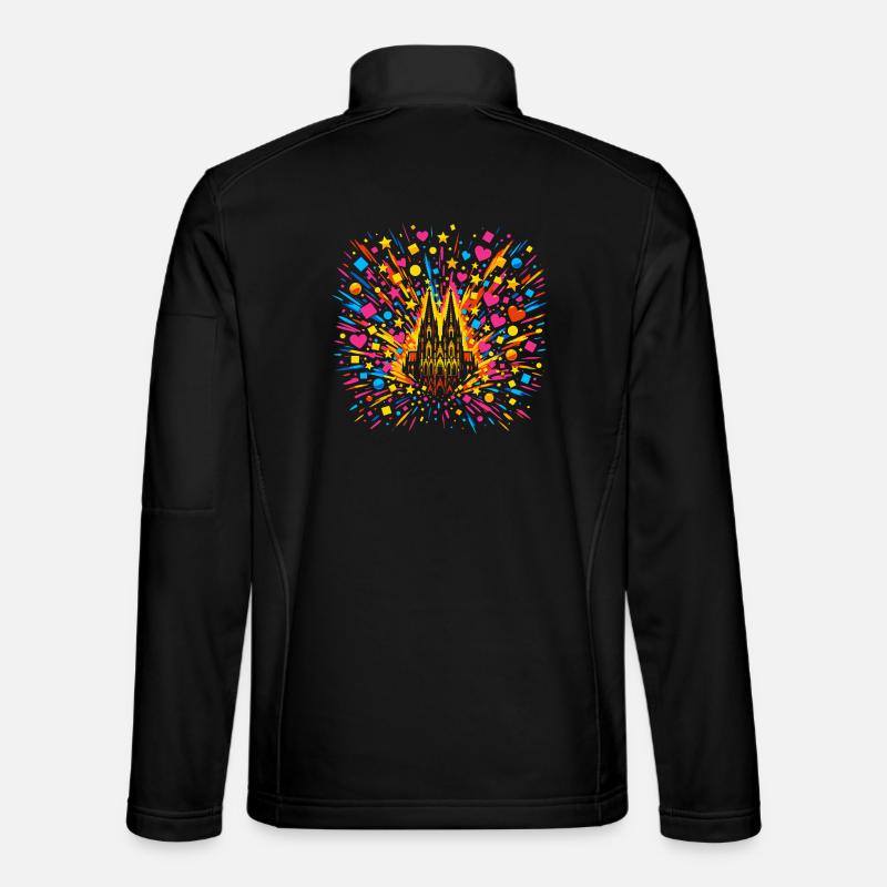 Cologne Cathedral Confetti Carnival Costume Unisex Softshell Jacket