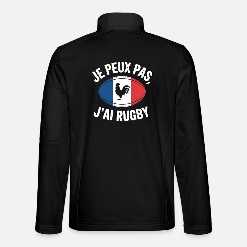 Je Peux Pas J'ai Rugby - Veste en tissu softshell Unisexe - noir