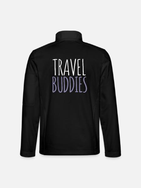 Travelling companion - Unisex Softshell Jacket - black - Back