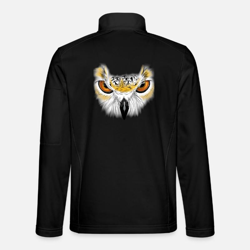 Eulenblick Goldaugen - Unisex Softshelljacke - Schwarz