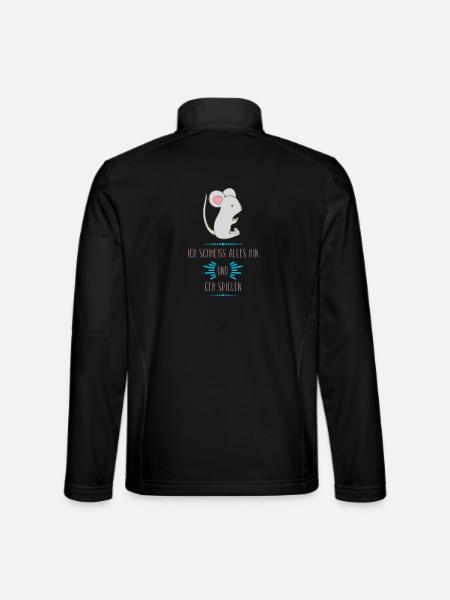 Maus Spielzeit Cartoon - Unisex Softshelljacke - Schwarz