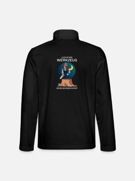 Le bûcheron et ses outils - Veste en tissu softshell Unisexe - noir - Dos