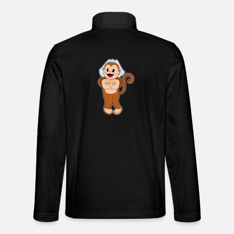 Affe Braut Hochzeit - Unisex Softshelljacke - Schwarz