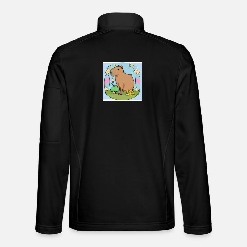 Oster-Capybara - Unisex Softshelljacke - Schwarz