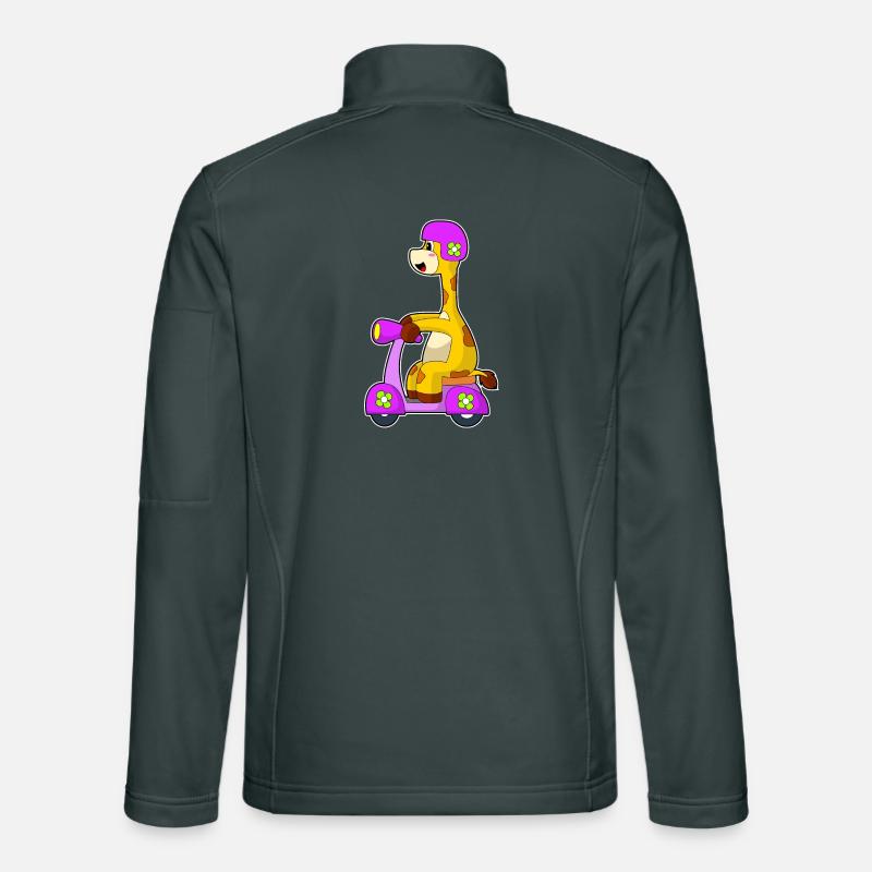 Giraffe Scooter Unisex Softshell Jacket