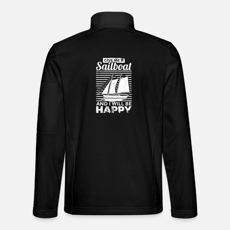 Segelspruch - Unisex Softshelljacke - Schwarz