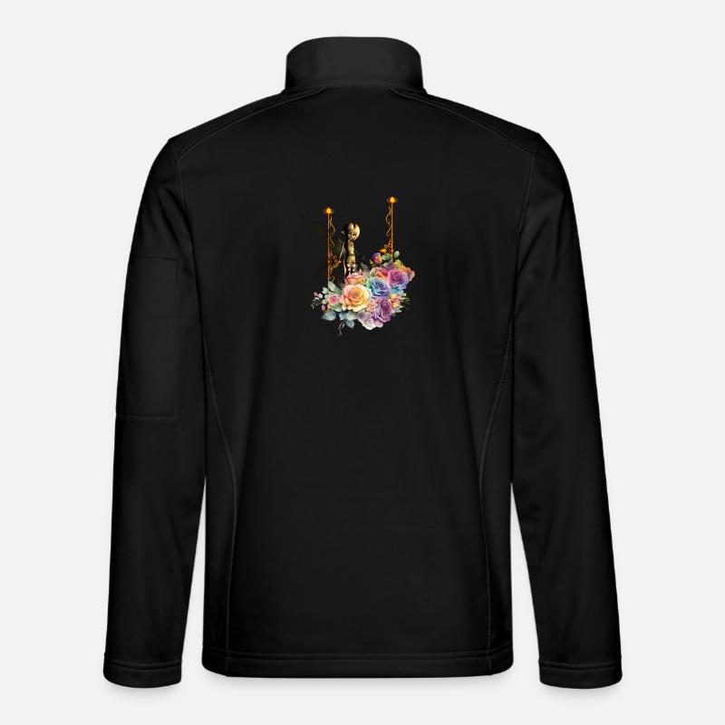 Niedliche Fee mit bunten Rosen Unisex Softshelljacke