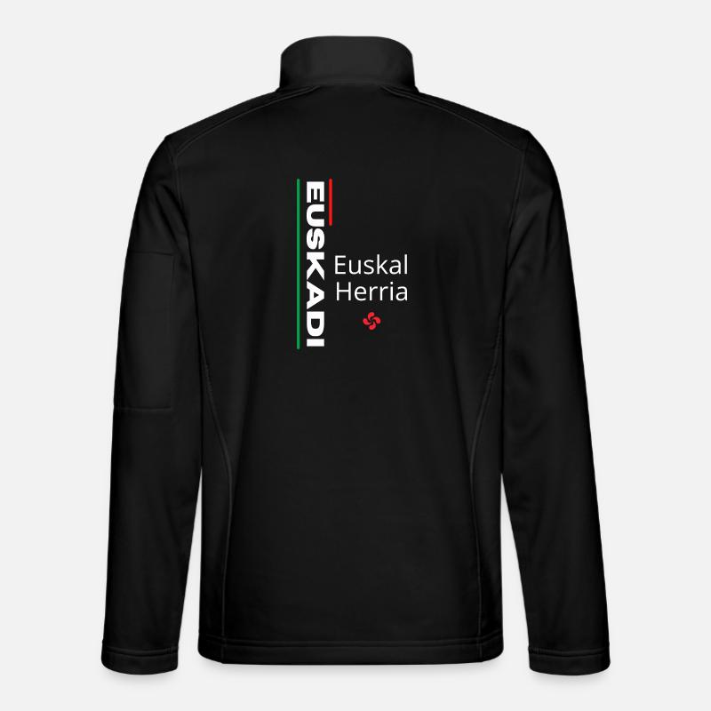 Lebendiges Euskal Herria-Muster - Unisex Softshelljacke - Schwarz