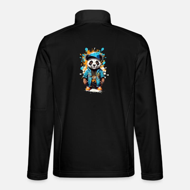 Panda Bär - Unisex Softshelljacke - Schwarz