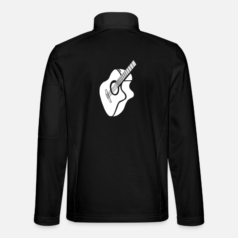weiße Gitarre - Unisex Softshelljacke - Schwarz