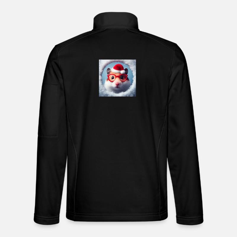 Hamster as Santa Claus - Unisex Softshell Jacket - black