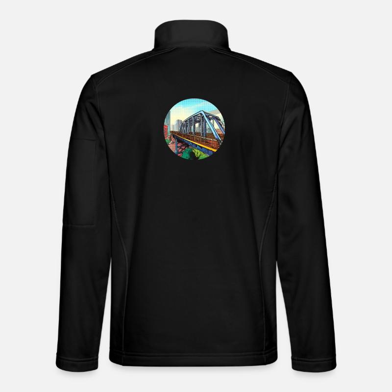 Pont comique dans la ville Veste en tissu softshell Unisexe
