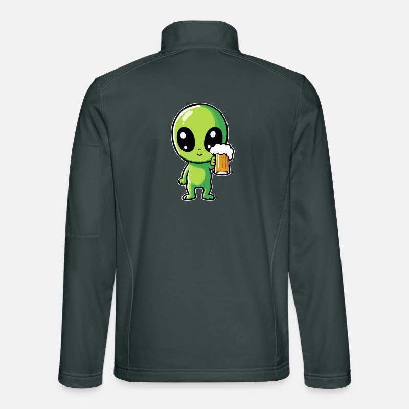 Alien with beer Unisex Softshell Jacket