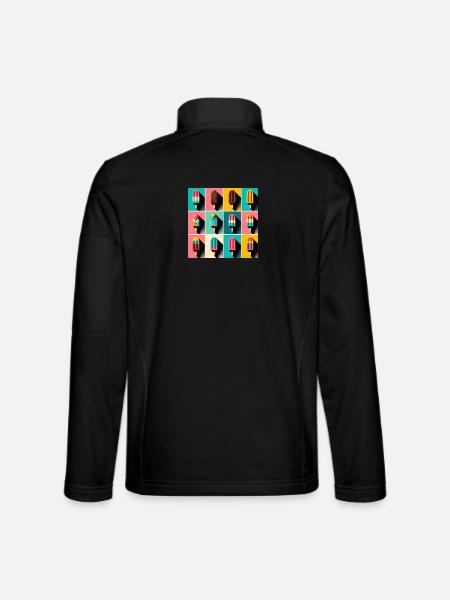 Glace sur le style Popsicle Pop Art III - Veste en tissu softshell Unisexe - noir - Dos