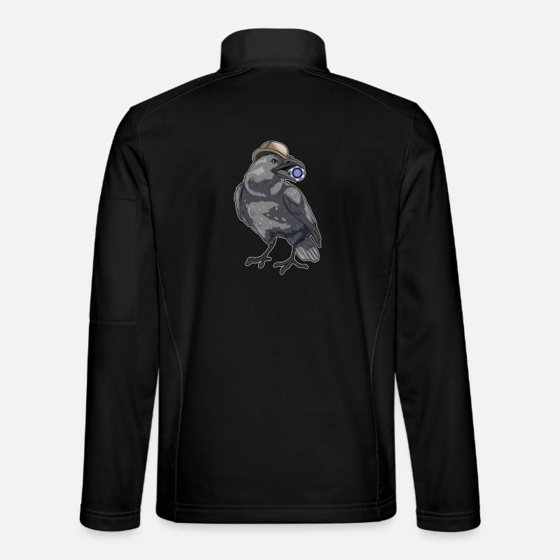 Crow Poker Jetons de Poker - Veste en tissu softshell Unisexe - noir