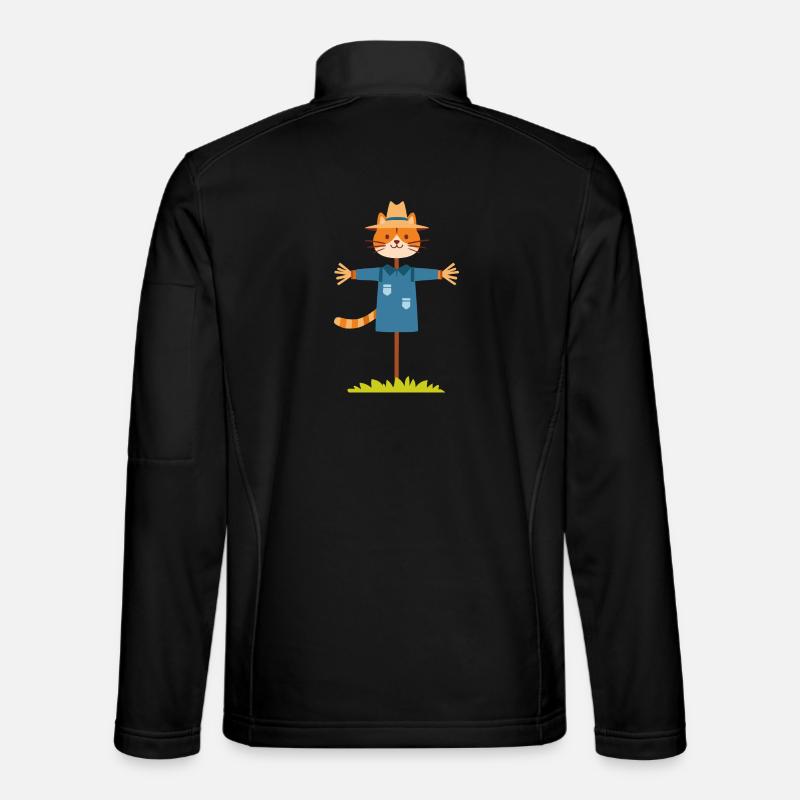Vogelscheuche Katze - Unisex Softshelljacke - Schwarz