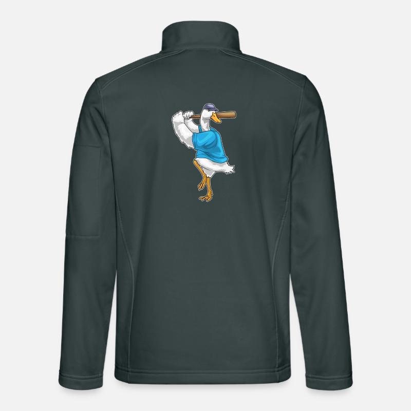 Duck Baseball Baseball Bat Unisex Softshell Jacket