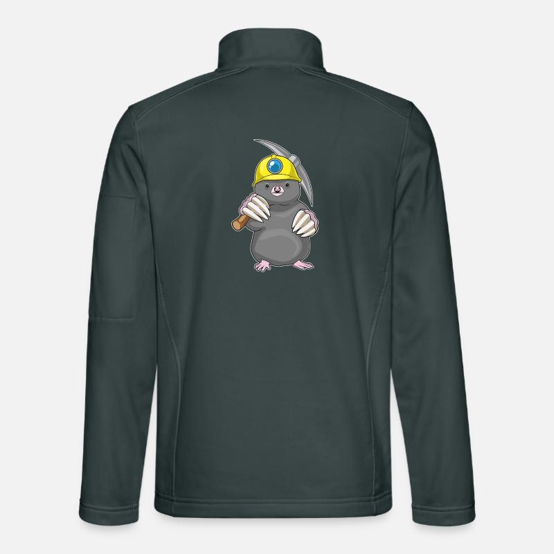 Mole Miner Pickaxe Mining Unisex Softshell Jacket