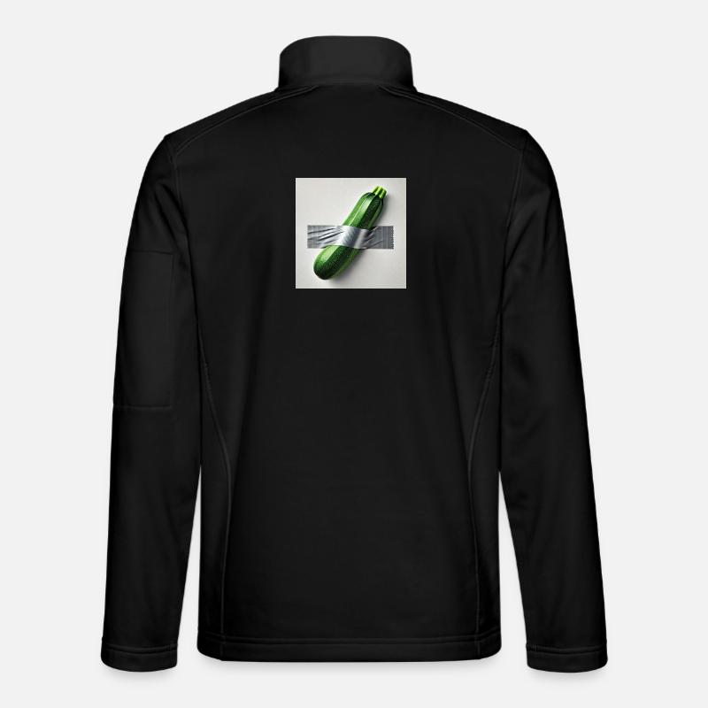 Courgettes encadrées par un ruban - Veste en tissu softshell Unisexe - noir