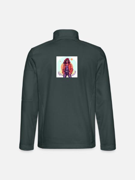 90's Style - Unisex Softshell Jacket - mouse grey - Back
