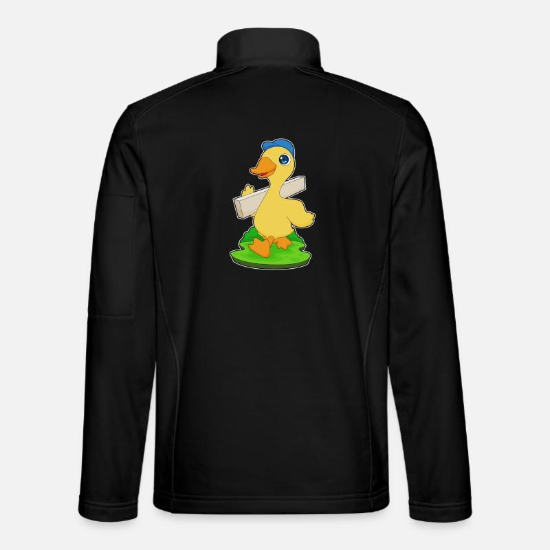Duck wooden board - Unisex Softshell Jacket - black