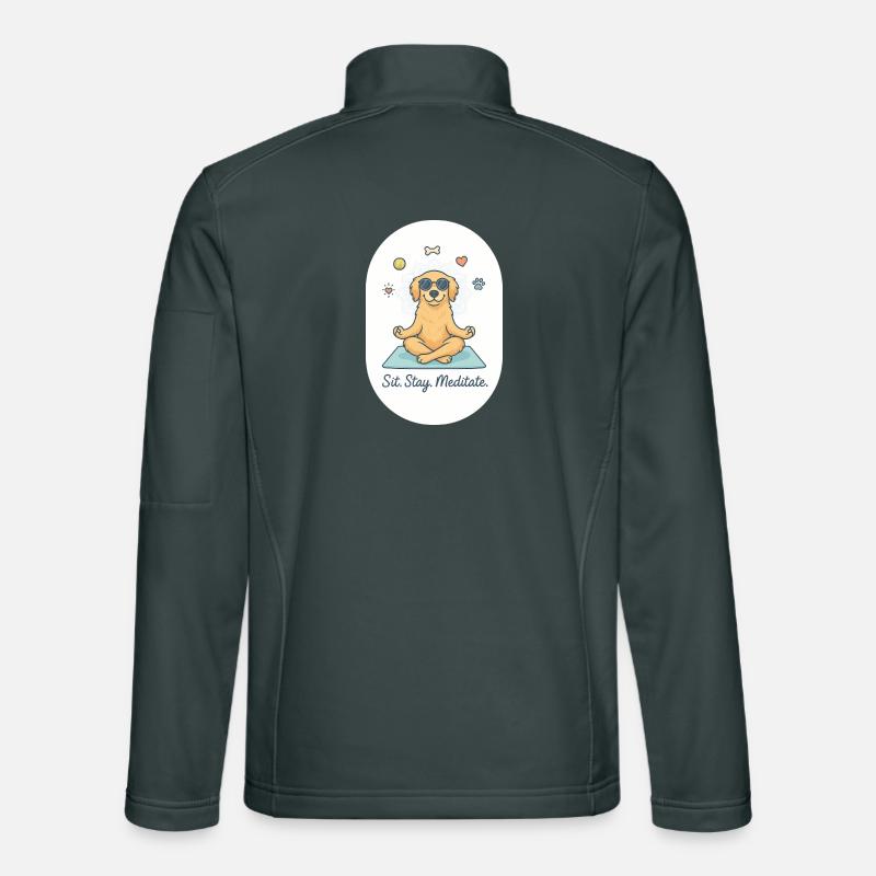 Zen Golden Retriever: Der flauschige Lebenscoach Unisex Softshelljacke