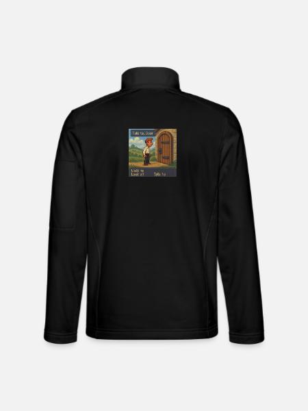 Parlez à la porte - Pixel Art Gaming - Veste en tissu softshell Unisexe - noir - Dos