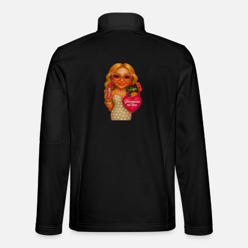 GlitzerMama mit Herz - Unisex Softshelljacke - Schwarz