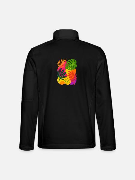 Tropischer Rausch - Unisex Softshelljacke - Schwarz - Hinten