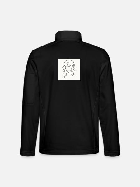 Die gezeichnete Lady - Unisex Softshelljacke - Schwarz - Hinten