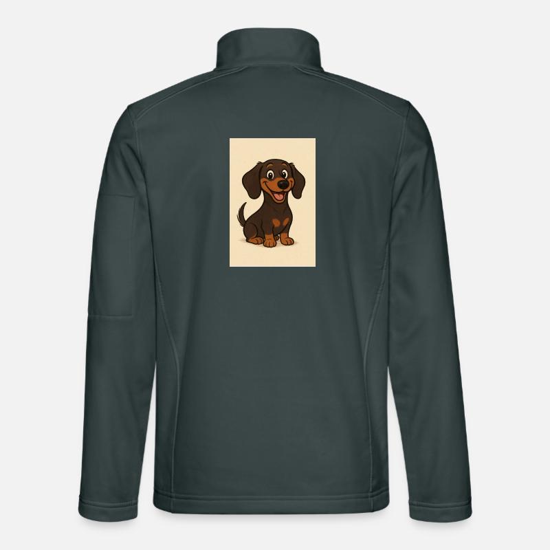 Happy dachshund Unisex Softshell Jacket