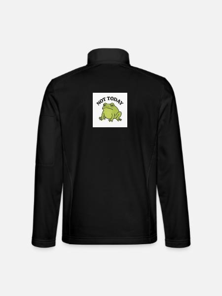 Lustiger Frosch mit Statement Text - Unisex Softshelljacke - Schwarz