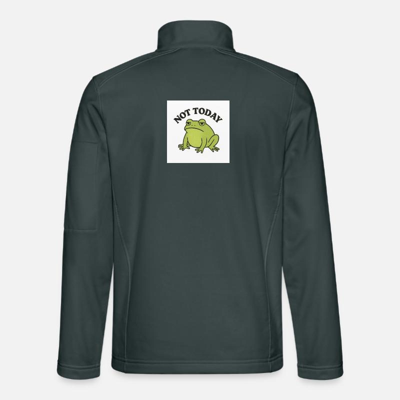 Lustiger Frosch mit Statement Text Unisex Softshelljacke